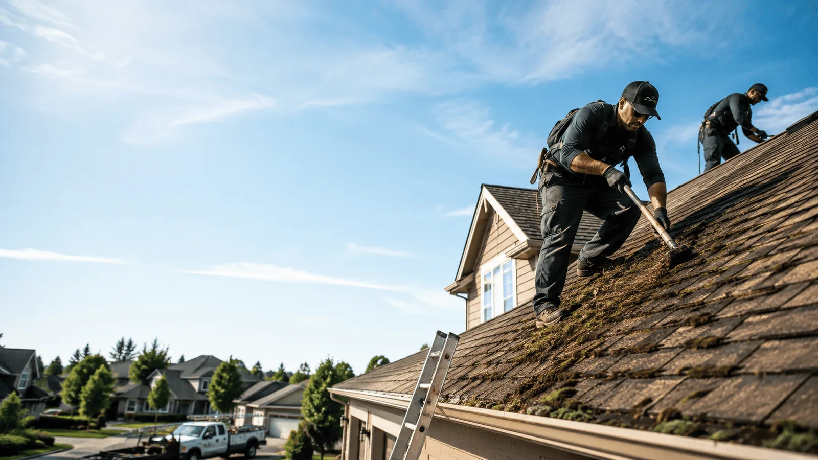 Roof Moss Removal in Aurora, IL near me